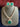 Green doublet CZ necklace set with matching stud earrings on display stand