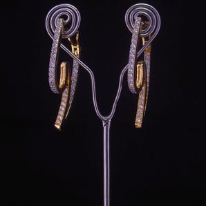 Gilded Brilliance Cubic Zirconia Earrings