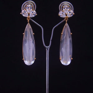 Lustrous Crystal Cascade CZ Earring