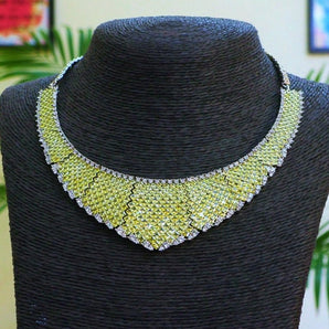 Imitation Artificial Diamond Jewelry Necklace Set