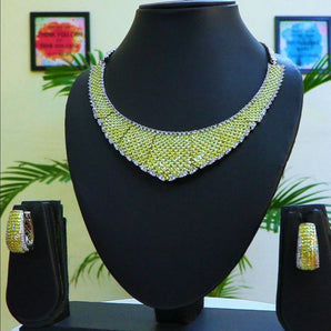 Imitation Artificial Diamond Jewelry Necklace Set