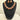 Enamel and Mossianite inlay necklace set