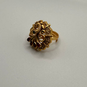 Gold plated peacock ring