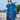 Chinon silk square neck blue kurti w Plazzo and Dupatta