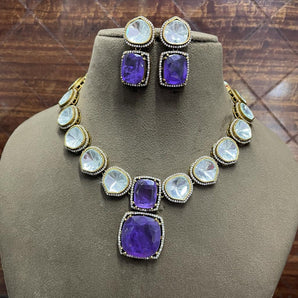 Doublets statement necklace with eArring
