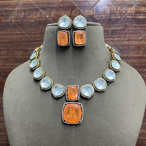 Doublets statement necklace with eArring