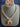 Italian designer CZ necklace set with orange doublet pendant and matching earrings on display stand