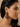 Model wearing the orange crystal Victorian jhumka earring