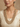 Model wearing the gold 3-strand crystal beaded mala necklace set