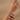 Model wearing the rainbow multicolor crystal bangle pair on her wrist