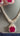 Video of the ruby Italian designer doublet CZ necklace set with soft background music